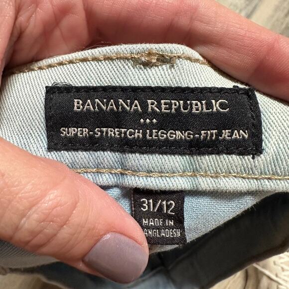 Banana Republic Super-Stretch Legging-Fit Jean Light Wash 31/12 NWOT - Picture 6 of 8